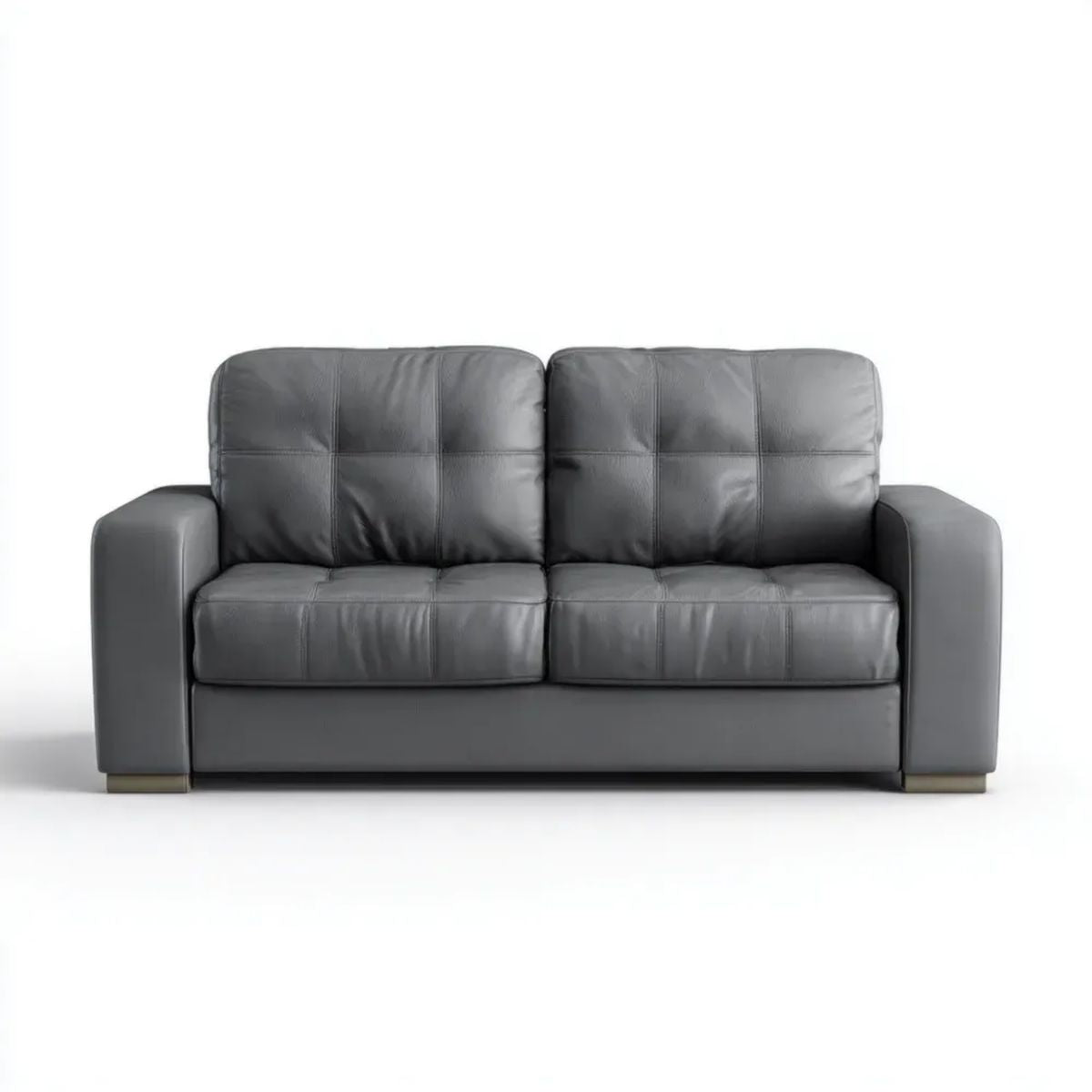 Dwuosobowa sofa ze skóry syntetycznej PU grafitowa 160 x 90 x 88 cm