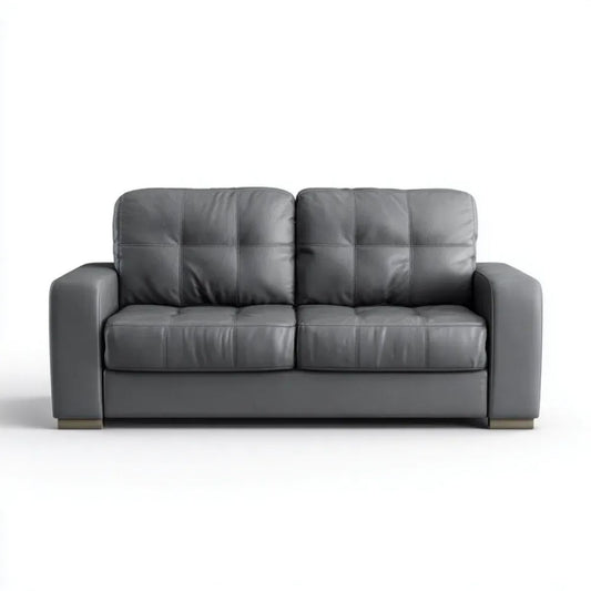 Dwuosobowa sofa ze skóry syntetycznej PU grafitowa 160 x 90 x 88 cm