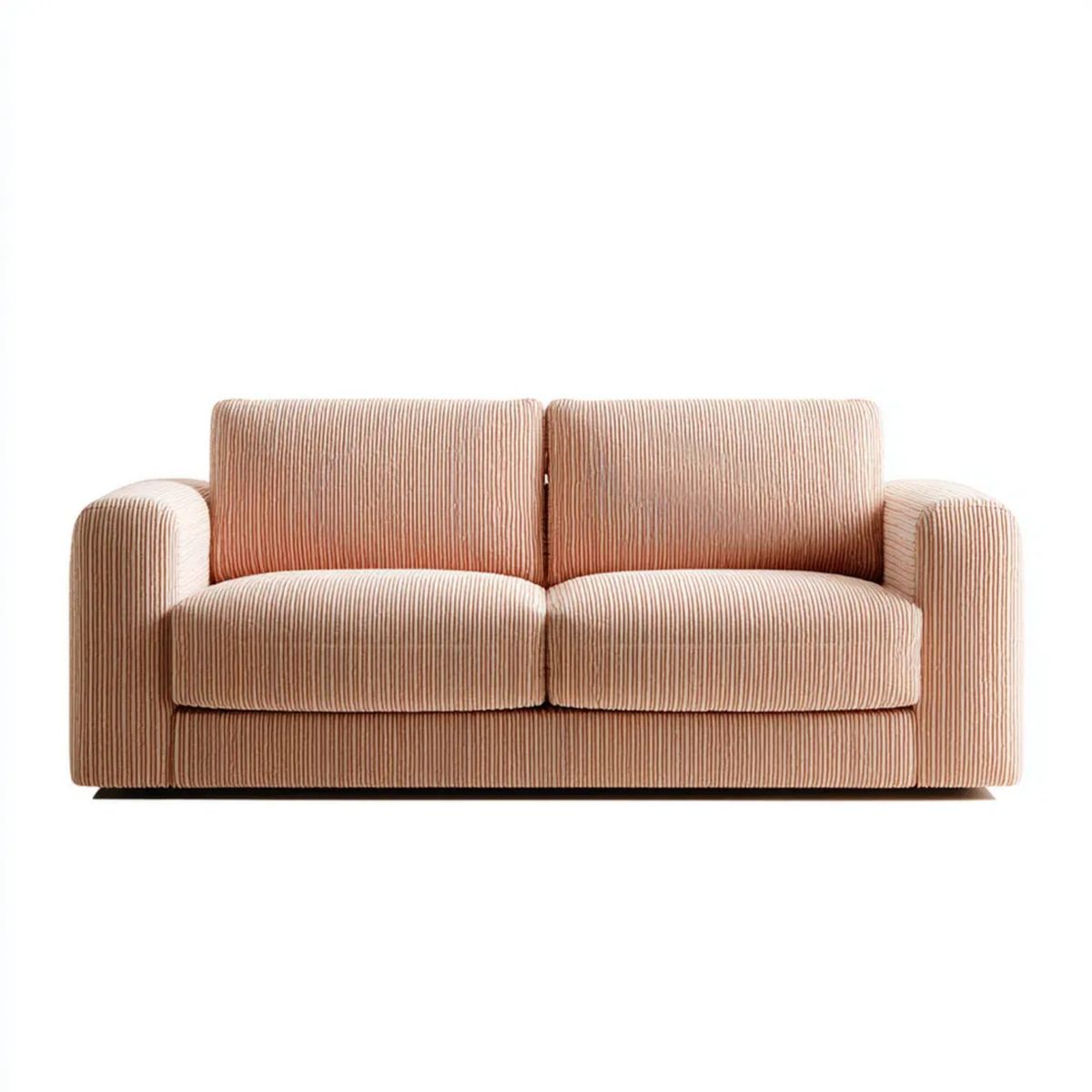 Dwuosobowa sofa z tkaniny, brzoskwiniowa, 160 x 90 x 82 cm