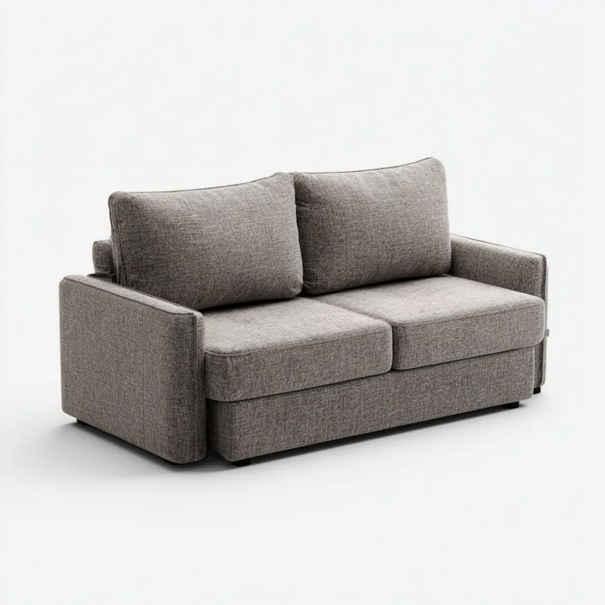Dwuosobowa sofa z poliestru, szara, 160 x 90 x 85 cm
